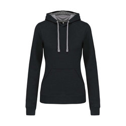 KA465 LADIES’ CONTRAST HOODED SWEATSHIRT