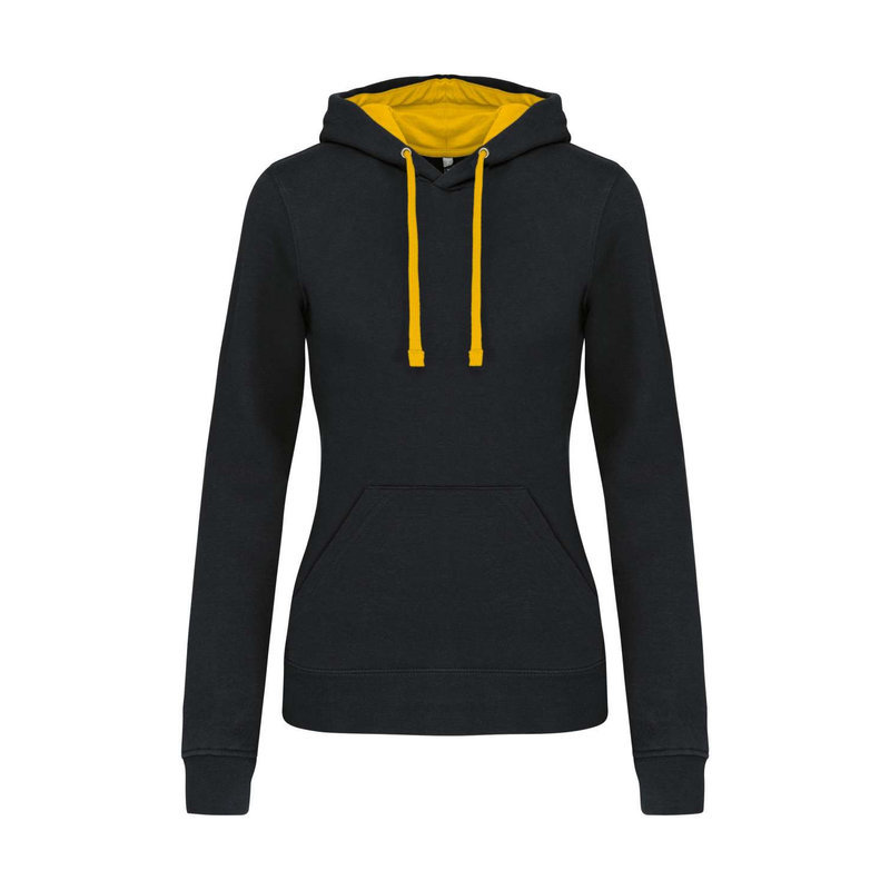 KA465 LADIES’ CONTRAST HOODED SWEATSHIRT
