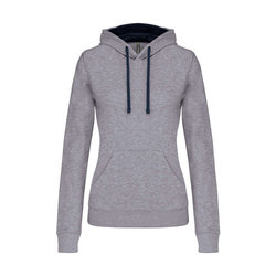 KA465 LADIES’ CONTRAST HOODED SWEATSHIRT