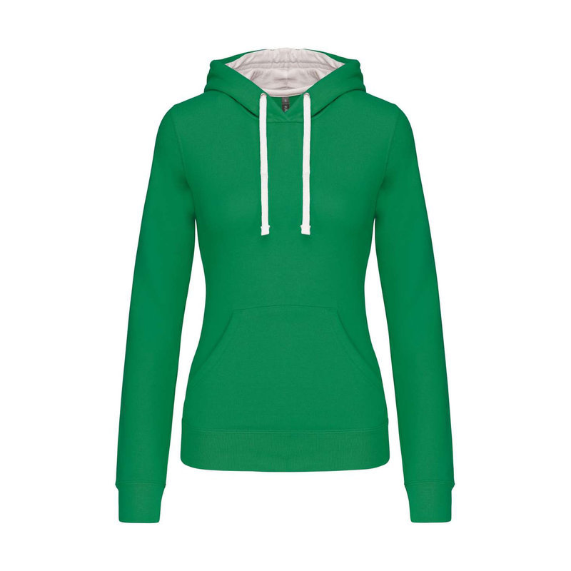 KA465 LADIES’ CONTRAST HOODED SWEATSHIRT