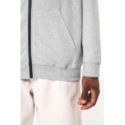 KA466 MEN'S CONTRAST HOODED FULL ZIP SWEATSHIRT