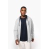 KA466 MEN'S CONTRAST HOODED FULL ZIP SWEATSHIRT