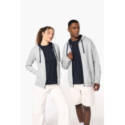 KA466 MEN'S CONTRAST HOODED FULL ZIP SWEATSHIRT