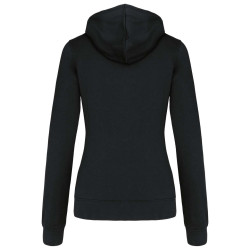 KA467 LADIES’ CONTRAST HOODED FULL ZIP SWEATSHIRT