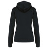 KA467 LADIES’ CONTRAST HOODED FULL ZIP SWEATSHIRT