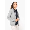 KA467 LADIES’ CONTRAST HOODED FULL ZIP SWEATSHIRT