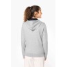 KA467 LADIES’ CONTRAST HOODED FULL ZIP SWEATSHIRT