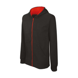 KA486 KIDS' FULL ZIP HOODED SWEATSHIRT