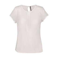 KA5002 LADIES' SHORT-SLEEVED CREPE BLOUSE