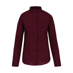 KA514 LADIES' LONG-SLEEVED MANDARIN COLLAR SHIRT