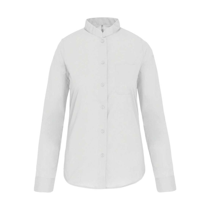 KA514 LADIES' LONG-SLEEVED MANDARIN COLLAR SHIRT