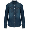KA518 LADIES' LONG-SLEEVED DENIM SHIRT