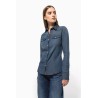 KA518 LADIES' LONG-SLEEVED DENIM SHIRT