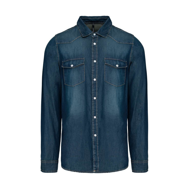 KA519 MEN'S LONG-SLEEVED DENIM SHIRT