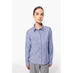 KA534 LADIES' LONG-SLEEVED OXFORD SHIRT