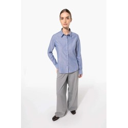 KA534 LADIES' LONG-SLEEVED OXFORD SHIRT