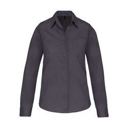 KA542 LADIES' LONG-SLEEVED COTTON POPLIN SHIRT