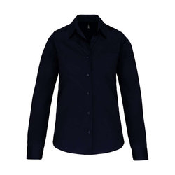KA542 LADIES' LONG-SLEEVED COTTON POPLIN SHIRT