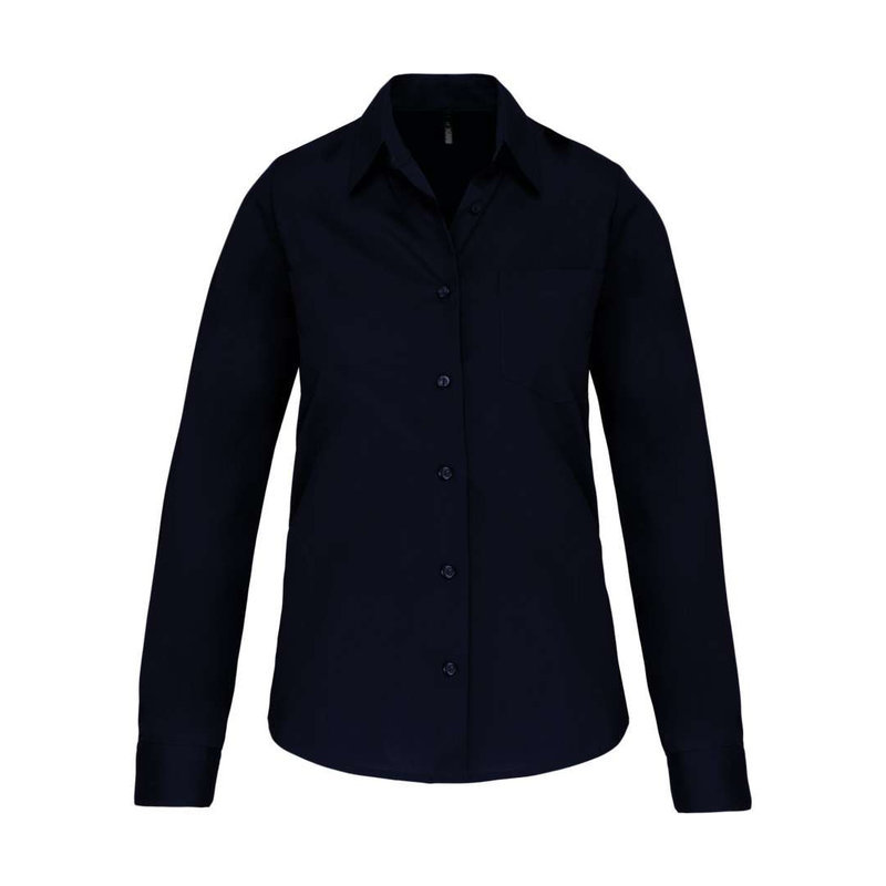 KA542 LADIES' LONG-SLEEVED COTTON POPLIN SHIRT