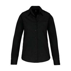 KA542 LADIES' LONG-SLEEVED COTTON POPLIN SHIRT