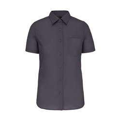 KA544 LADIES' SHORT-SLEEVED COTTON POPLIN SHIRT