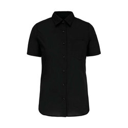 KA544 LADIES' SHORT-SLEEVED COTTON POPLIN SHIRT