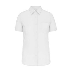 KA544 LADIES' SHORT-SLEEVED COTTON POPLIN SHIRT