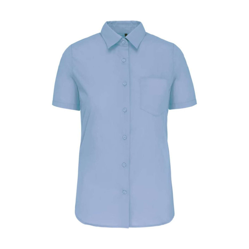 KA544 LADIES' SHORT-SLEEVED COTTON POPLIN SHIRT
