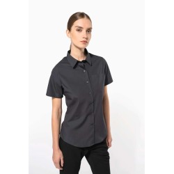 KA544 LADIES' SHORT-SLEEVED COTTON POPLIN SHIRT