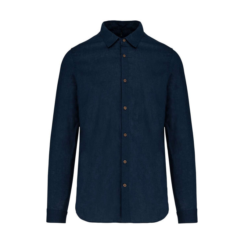 KA588 MEN'S LONG SLEEVE LINEN AND COTTON SHIRT