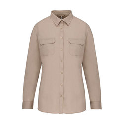 KA591 LADIES' LONG-SLEEVED SAFARI SHIRT