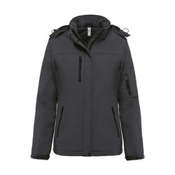 KA651 LADIES’ HOODED SOFTSHELL LINED PARKA