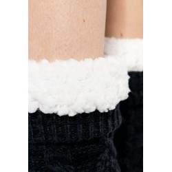 KA815 SHERPA-LINED LOUNGE SOCKS