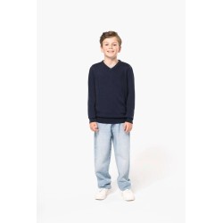 KA9109 KIDS' V-NECK JUMPER