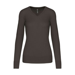 KA966 LADIES' V-NECK JUMPER