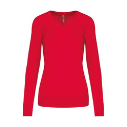 KA966 LADIES' V-NECK JUMPER