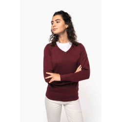 KA966 LADIES' V-NECK JUMPER
