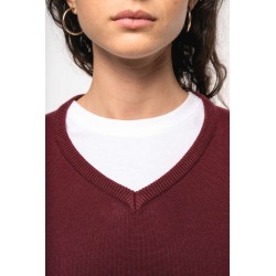 KA966 LADIES' V-NECK JUMPER