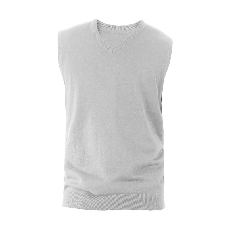 KA969 MEN'S SLEEVELESS V-NECK JUMPER