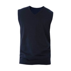 KA969 MEN'S SLEEVELESS V-NECK JUMPER