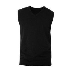 KA969 MEN'S SLEEVELESS V-NECK JUMPER