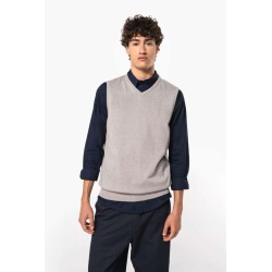 KA969 MEN'S SLEEVELESS V-NECK JUMPER