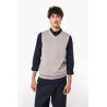 KA969 MEN'S SLEEVELESS V-NECK JUMPER