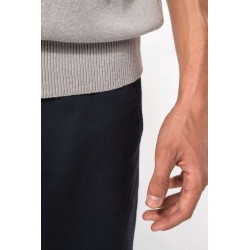 KA969 MEN'S SLEEVELESS V-NECK JUMPER