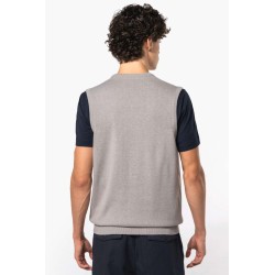 KA969 MEN'S SLEEVELESS V-NECK JUMPER