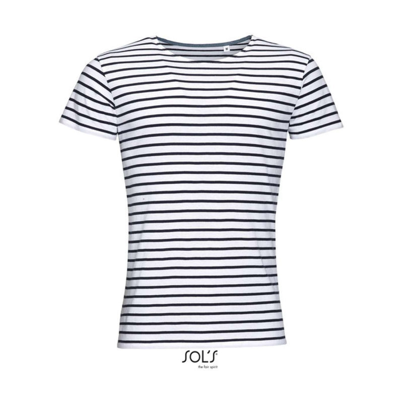 SO01398 SOL'S MILES MEN - ROUND NECK STRIPED T-SHIRT