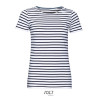 SO01399 SOL'S MILES WOMEN - ROUND NECK STRIPED T-SHIRT