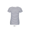 SO01399 SOL'S MILES WOMEN - ROUND NECK STRIPED T-SHIRT