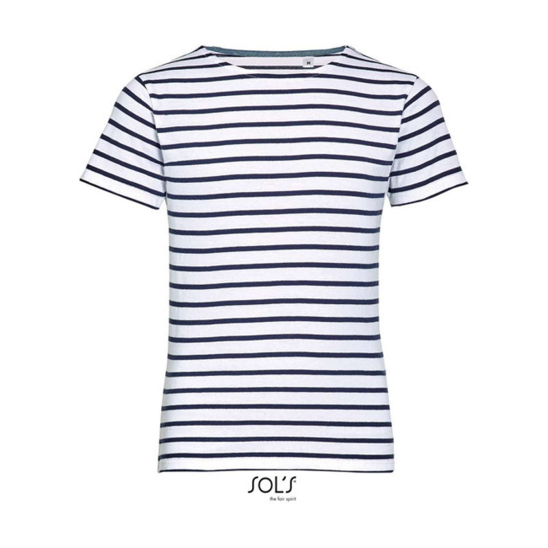 SO01400 SOL'S MILES KIDS' - ROUND NECK STRIPED T-SHIRT