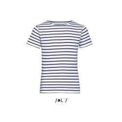 SO01400 SOL'S MILES KIDS' - ROUND NECK STRIPED T-SHIRT